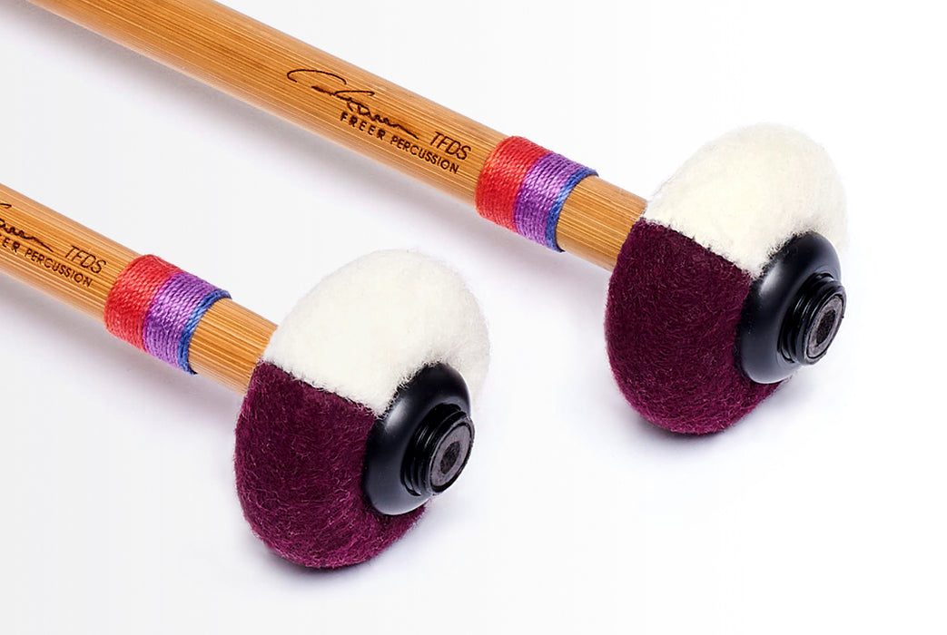 Freer Percussion TFDS SOFT/HARD Tonkin Feutre de Bambou Double Face Timpani Sticks