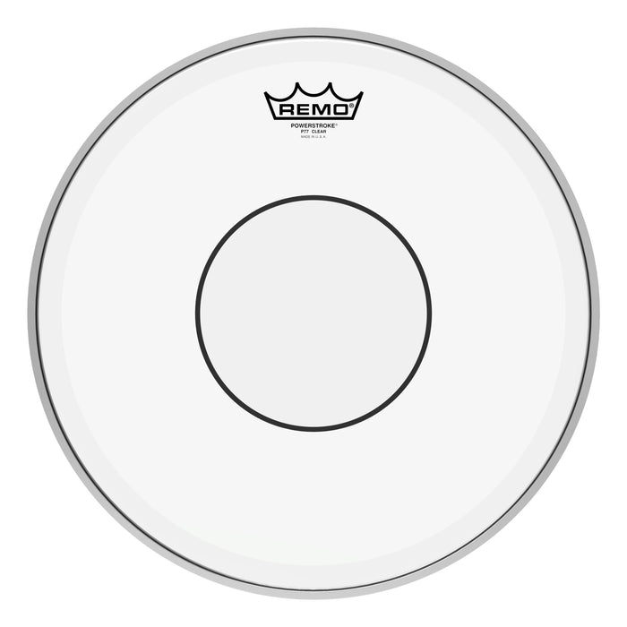 Remo Batter, POWERSTROKE 77, Clear, 14po Diameter, Clear Dot