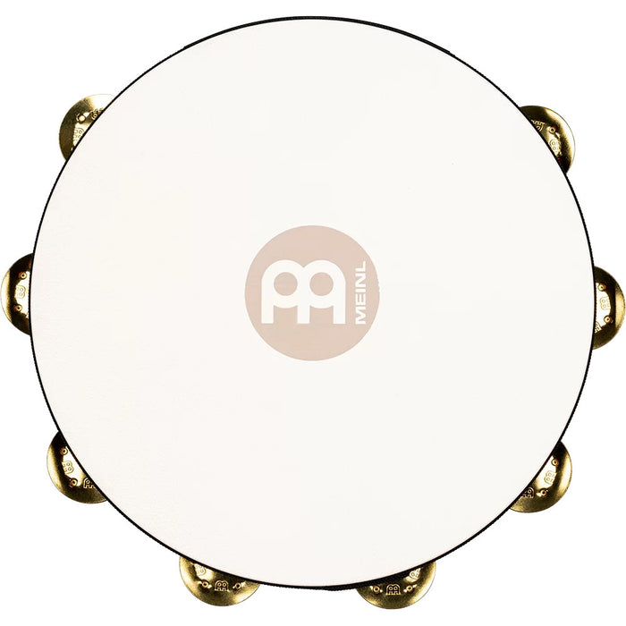 Meinl Traditional Goatskin Wood Tambourine 1 row brass jingles