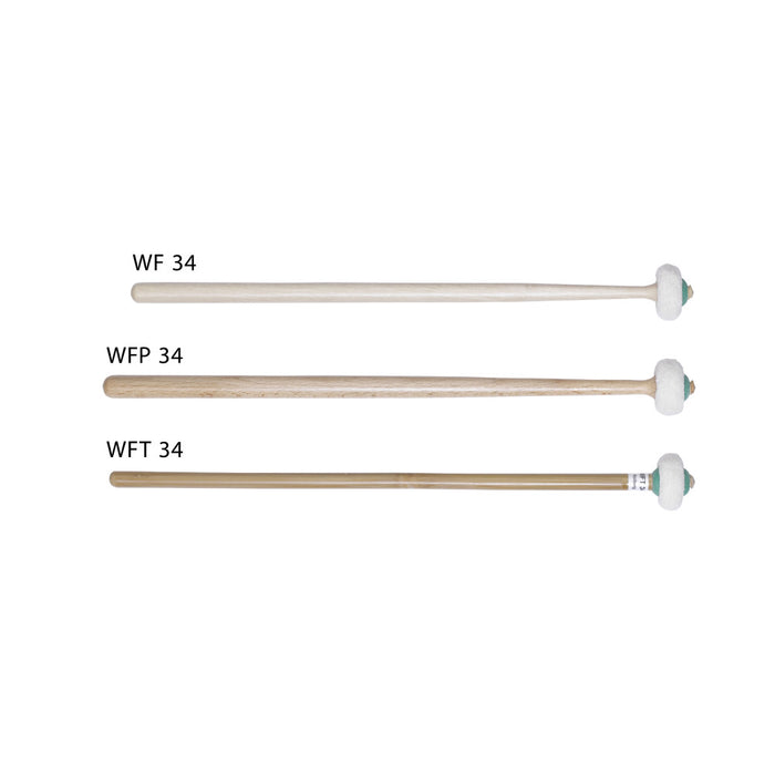 Kolberg WFT34 Timpani Mallets Viennese Flannel 34mm Tonkin Shaft