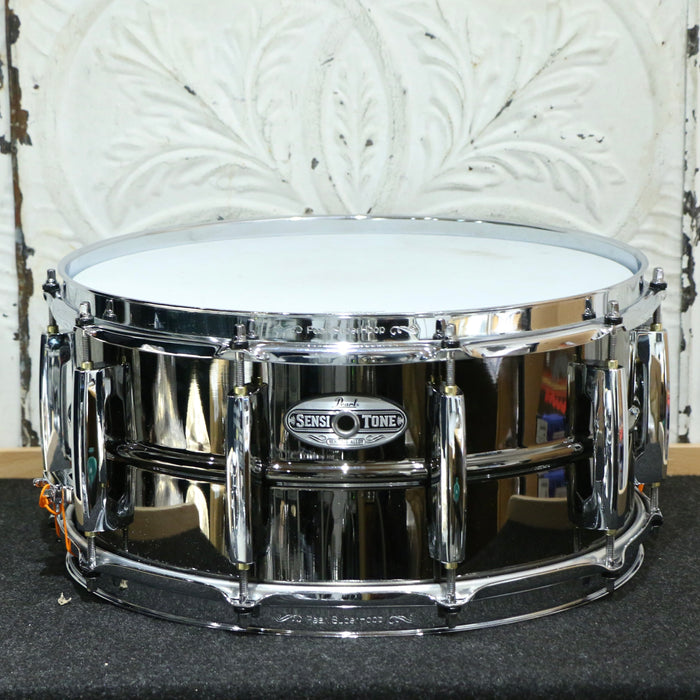 Used Pearl Sensitone Brass Snare Drum 14X6.5in