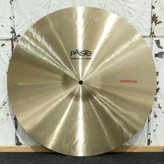 Cymbale crash usagée Paiste Formula 602 Paperthin 20po (1682g)
