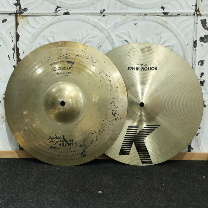 Cymbales hi-hat usagées Zildjian A Custom/K 13po (880/1024g)

