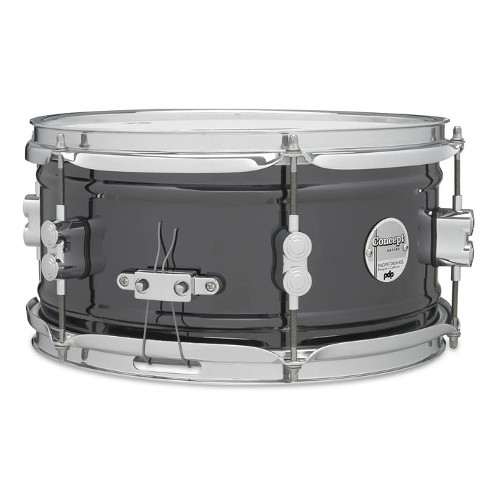 Pacific Drums Black Nickel over Steel with Chrome Hardware Snare Drum 6x12in PDP