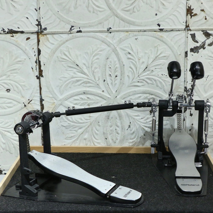 Used Roland RHH-102A Double Bass Drum Pedal with Noise Eater
