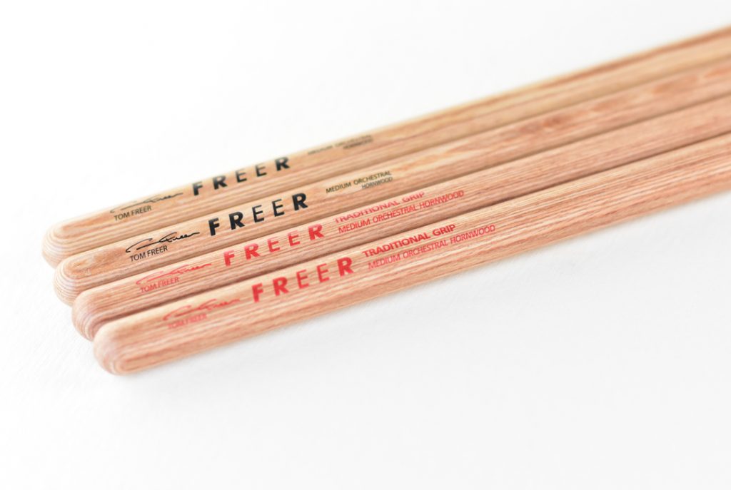 Freer Percussion SMN-TG Concert Sticks Medium Hornwood™ Traditional Grip