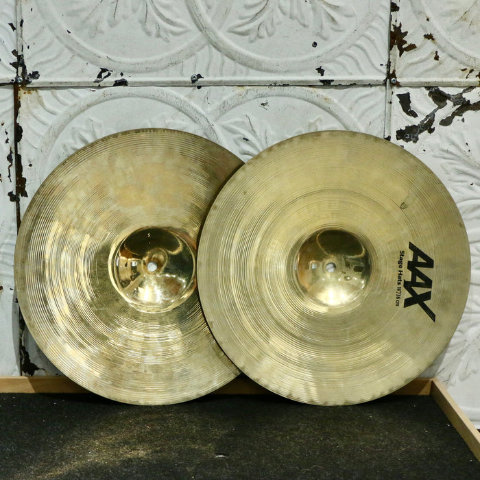 Used Sabian AAX Stage Hi-Hats Cymbals 14in (1134/1474g)