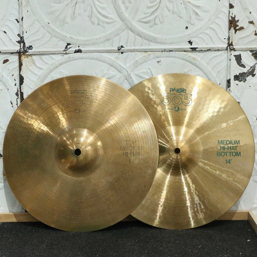 Used Paiste 505 Medium Hi - Hat Cymbals 14in (716/970g) - Timpano - percussion