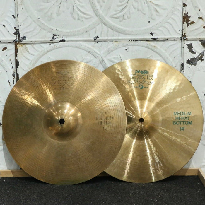 Used Paiste 505 Medium Hi - Hat Cymbals 14in (716/970g) - Timpano - percussion