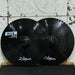 Used Zildjian Pitch Black Mastersound Hi - Hat Cymbals 15in (1438/1592g) - Timpano - percussion