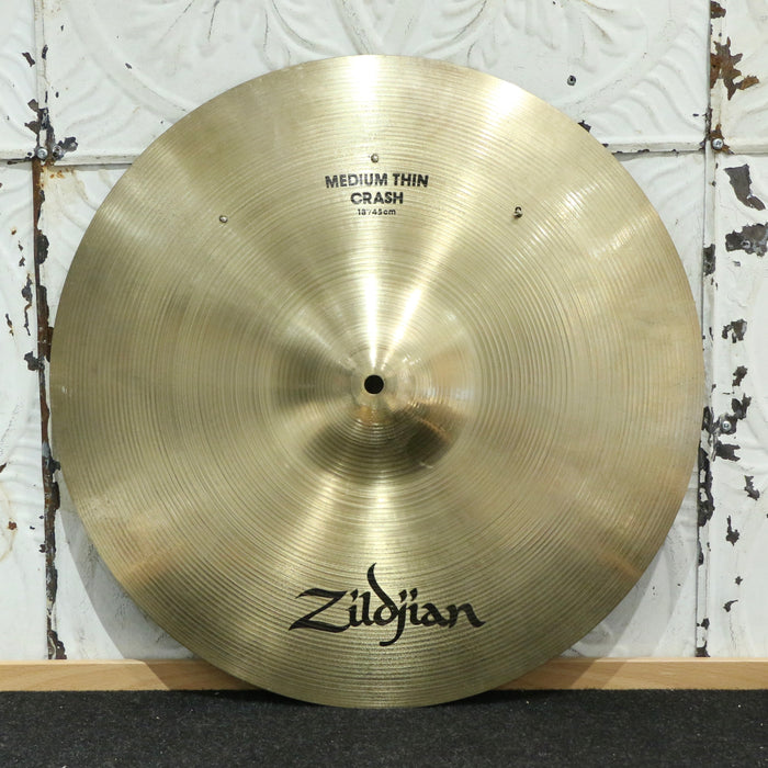 Used Zildjian A Medium Thin Crash Cymbal 18in (1480g) - with rivets