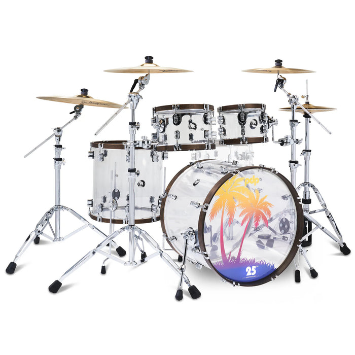 PDP 25th Anniversary Acrylic Drum Kit 22-10-12-16in