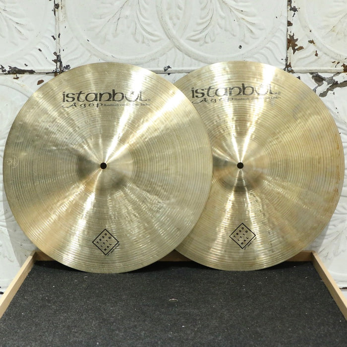 Used Istanbul Agop Traditional Dark Hi-Hat Cymbals 17in (1196/1380g)