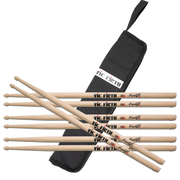 Vic Firth FS5A BUNDLE 4 paires avec étui à bâton GRATUIT VXSB00301