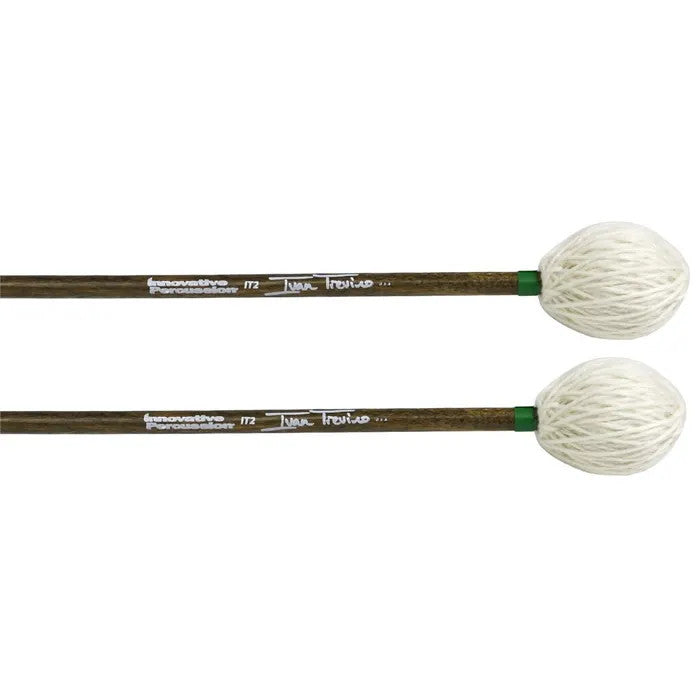 Innovative Percussion Ivan Trevino IT2 Medium Dark Marimba Mallets - white yarn