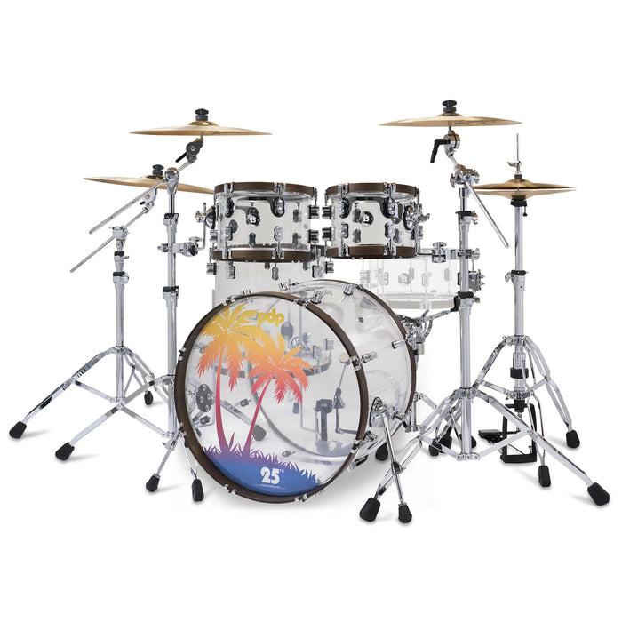 PDP 25th Anniversary Acrylic Drum Kit 22-10-12-16in