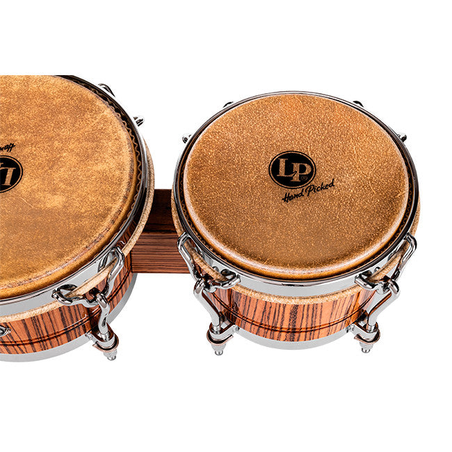 Bongos Latin Percussion Édition Limitée 60ième anniversaire John "Dandy" Rodriguez - bois Zebrano