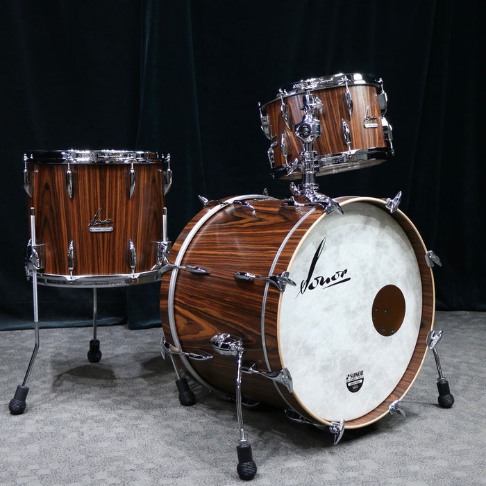 Sonor Vintage Drum Kit 20-12-14in - Rosewood Semi Gloss wood veneer finish