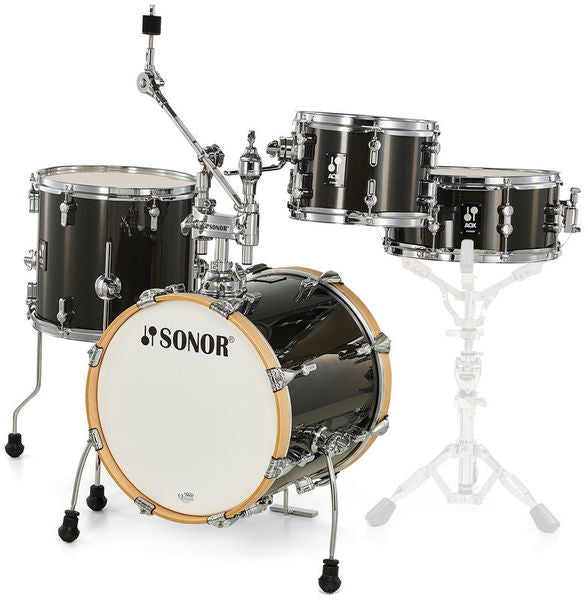 Sonor AQX Jungle Drumset 16-10-13+13in - Black Midnight Sparkle