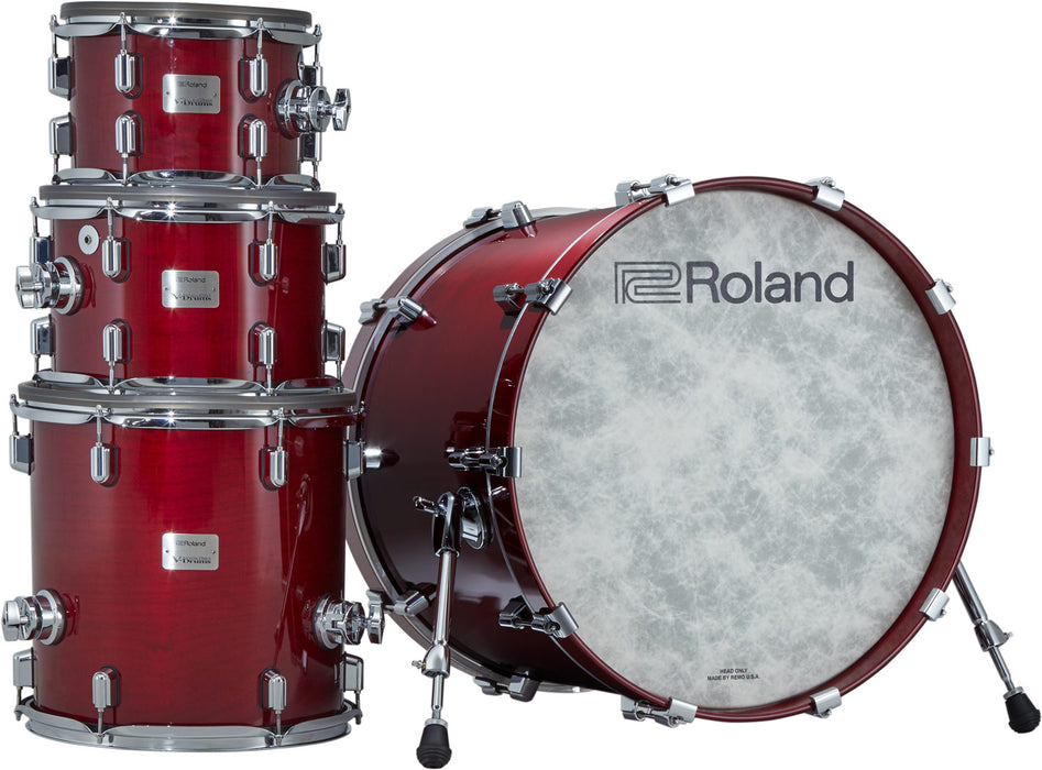 Batterie électronique Roland VAD706-GC V-Drums Acoustic Design Kit - Gloss Cherry INCLUANT un hardware pack DW série 5000