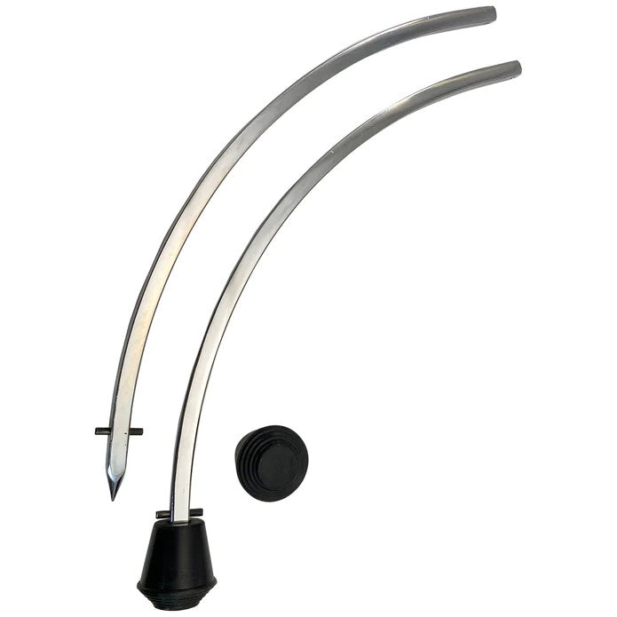 Danmar 3/8in Curved Bass Drum Spurs - 13in long