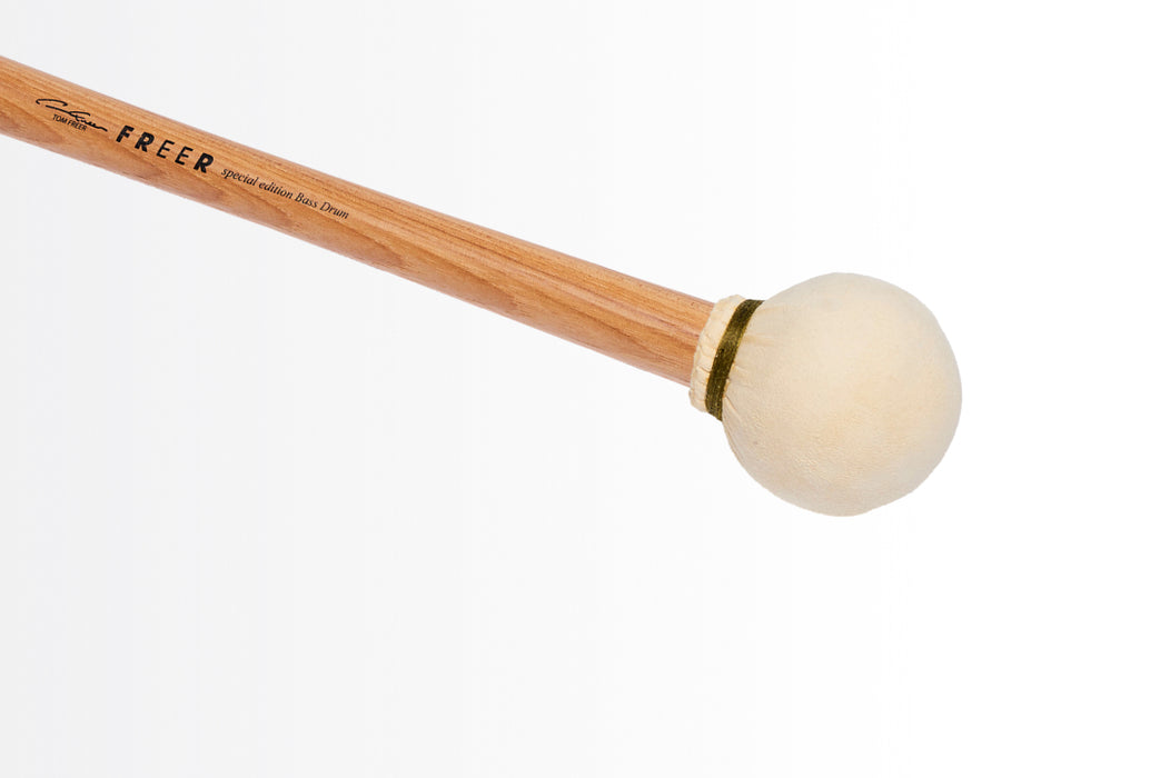 Freer Percussion BD3H Grand maillet de grosse caisse en chamois Hickory