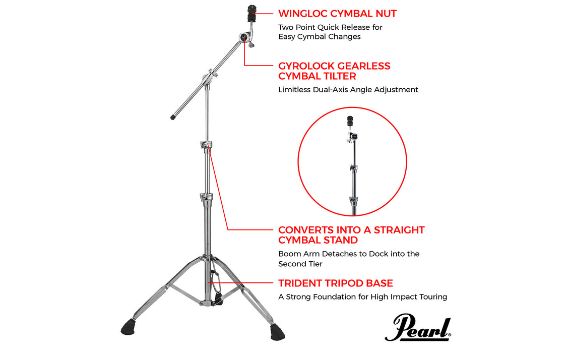 Pearl B1030 Boom Cymbal Stand