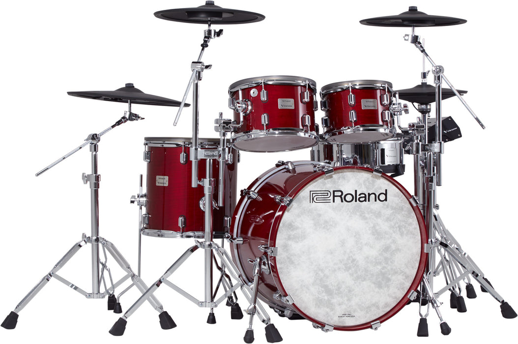 Batterie électronique Roland VAD706-GC V-Drums Acoustic Design Kit - Gloss Cherry INCLUANT un hardware pack DW série 5000