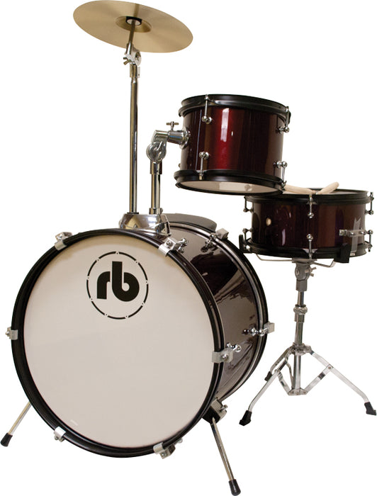 RB 3-Piece Junior Drum Kit - Metallic Wine Red