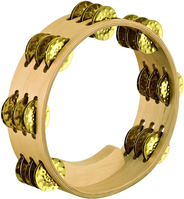 Tambourine Meinl Artisan Compact 8po - 3 rangées, cymbalettes en laiton martelé