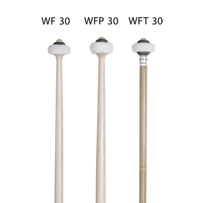 Kolberg WFT30 Timpani Mallets Viennese Flannel 30mm Tonkin Shaft