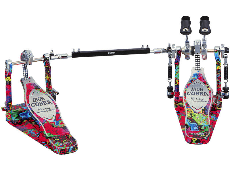 TAMA 50thLtd IronCobra MarblePsychRainbow Power Glide Twin Pedal