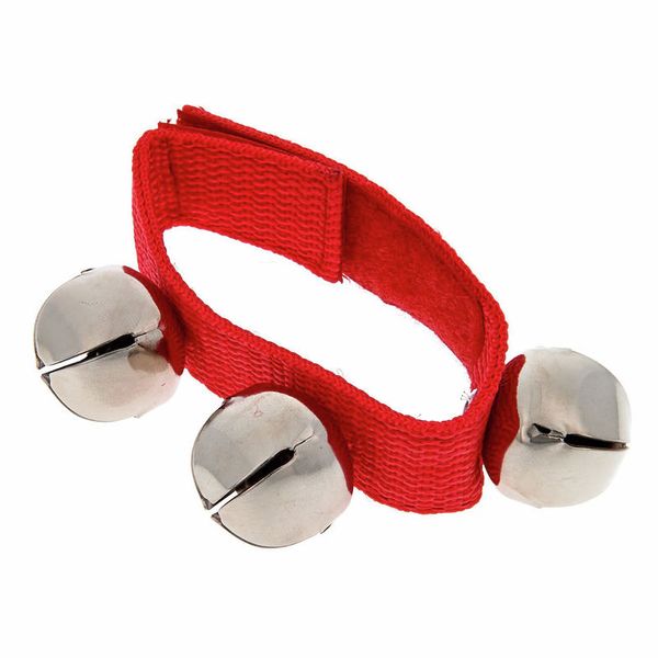 Meinl Nino WRIST BELLS 3 steel bells on nylon strap red