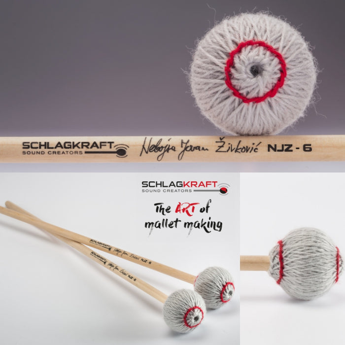 Schlagkraft Zivkovic NJZ-6R Marimba Mallets - hard, rattan