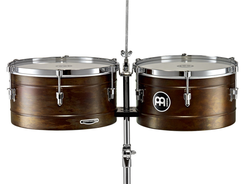 Timbales latines Meinl Marathon Series Steel 14-15po  - Antique Matte