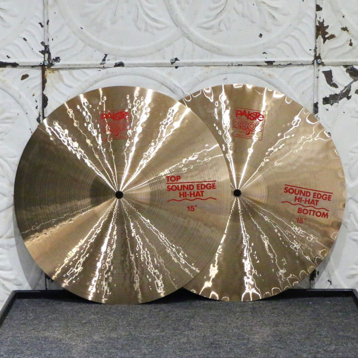 Paiste 2002 Sound Edge Hi Hat Cymbals 15in