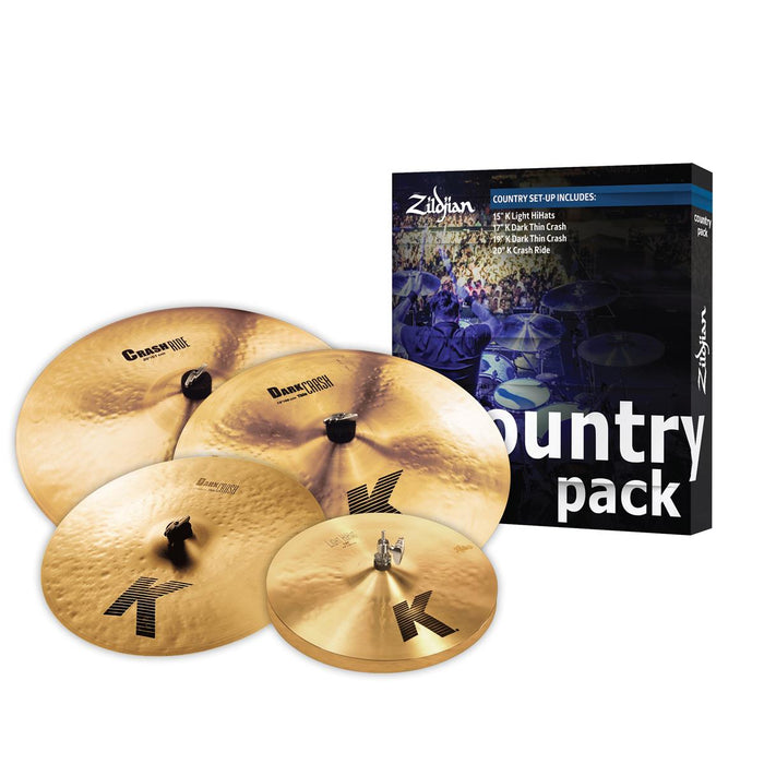 Ensemble de cymbales Zildjian K Country 15-17-19-20po