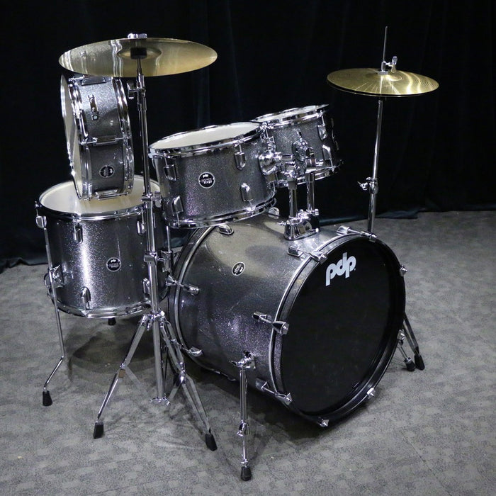 PDP Center Stage Drumset 20-10-12-14+14in - Silver Sparkle