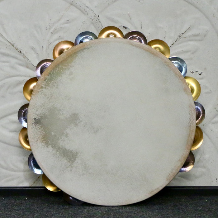 Tambourine Ron Vaughn en érable avec peau German Silver et Brass 10po