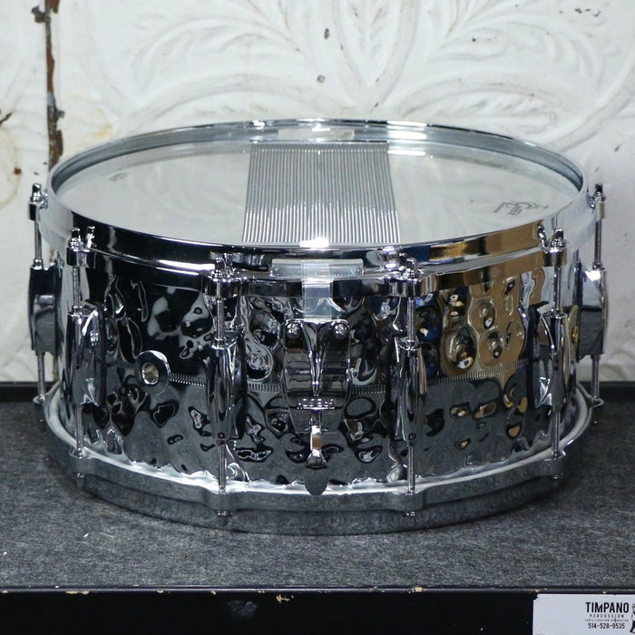 Caisse claire Gretsch USA Custom Hammered Chrome Over Brass 14X6.5po