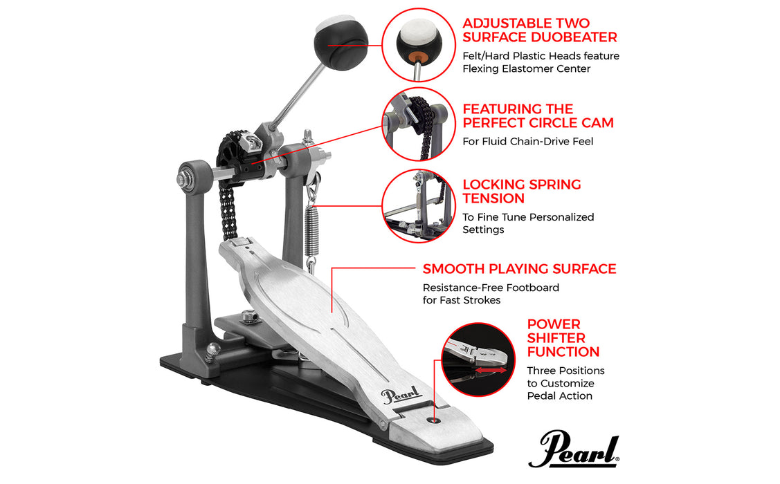 pearl eliminator pedal Pearl Black Single Pedal P1030