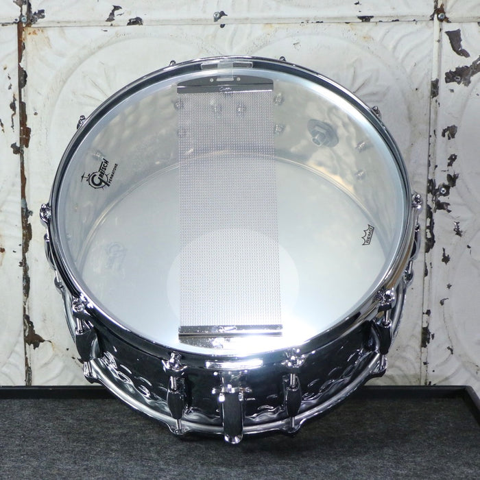 Caisse claire Gretsch USA Custom Hammered Chrome Over Brass 14X6.5po