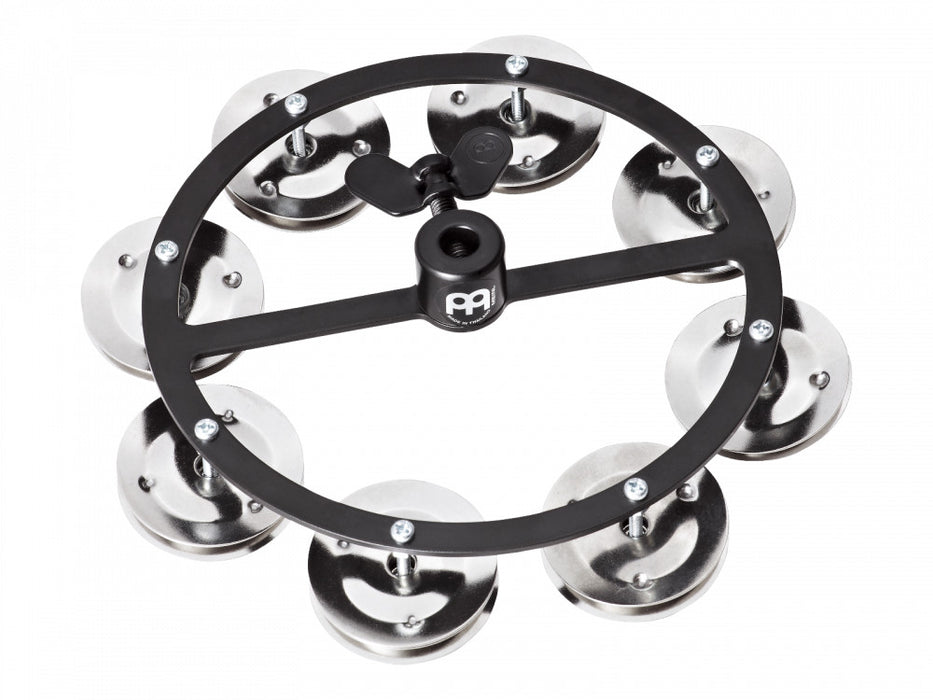 Meinl hihat tambourine single row stainless steel jingles black