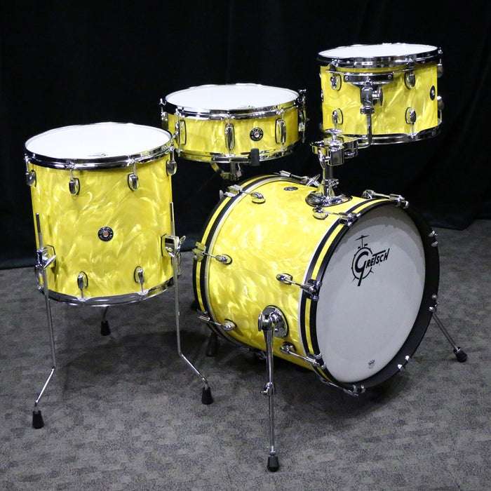 Batterie Gretsch Catalina Club 18-12-14+14po - Yellow Satin Flame