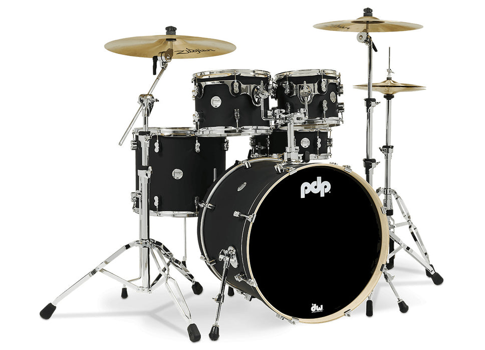 PDP Concept Maple Satin Black CR HW 5PC Drumkit