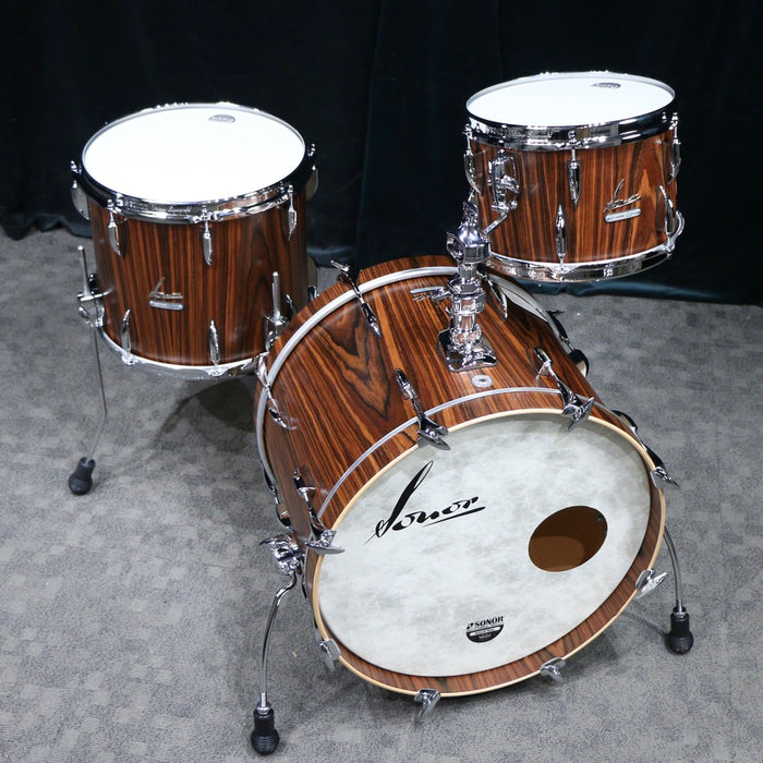 Sonor Vintage Drum Kit 20-12-14in - Rosewood Semi Gloss wood veneer finish