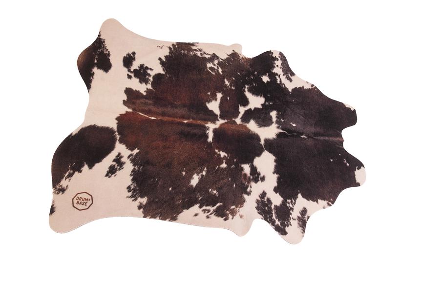 Drum N Base Vegan Cow Drum Rug  - 6ft X 5.25ft Clara Black/White