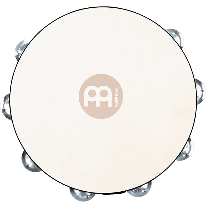 Meinl Traditional Wood Tambourine Goatskin 2 rows aluminum 10in