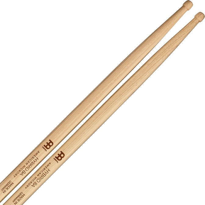 Baguettes de caisse claire Meinl Hybrid 8A - Hickory