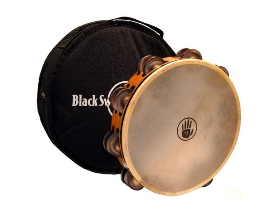 Black Swamp Tambourine Chromium 25in - natural head